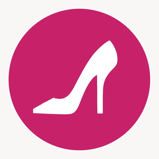 Elegant high heel shoe icon