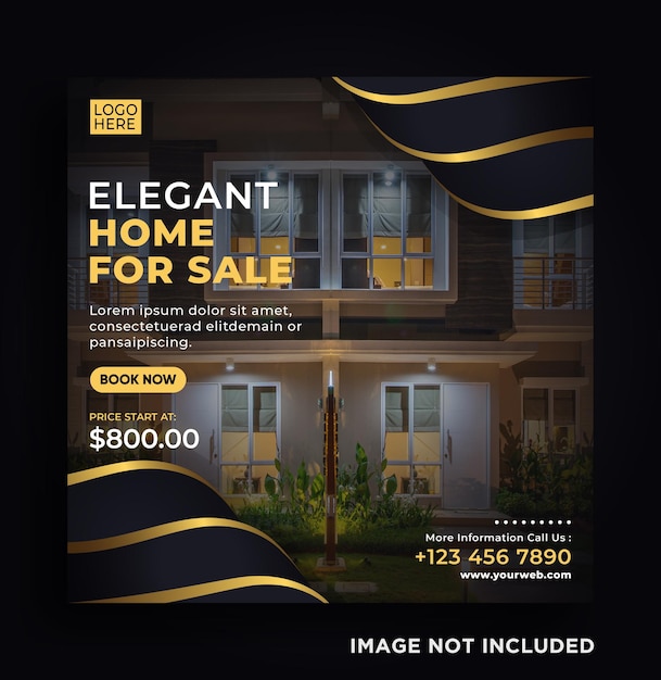 Elegant home sale banner or social media post