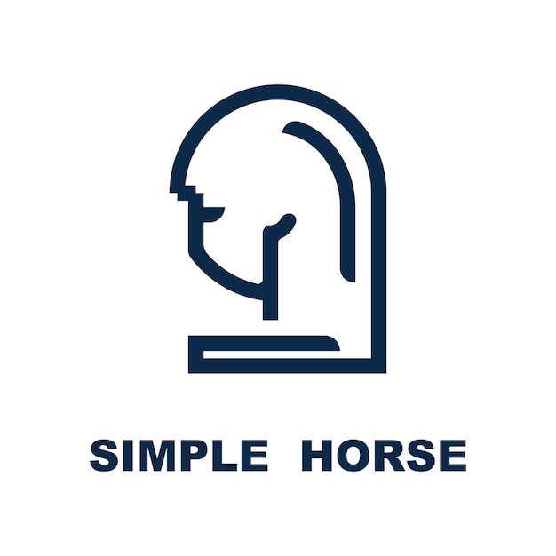 Elegant horse icon Royal stallion logo with slogan template