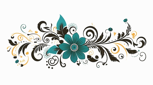 Vector elegant indian mehendi grunge background with floral henna design