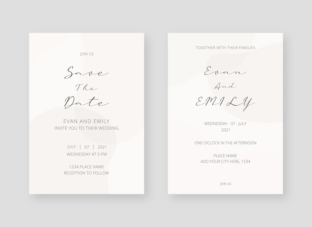 Elegant invitation card collection