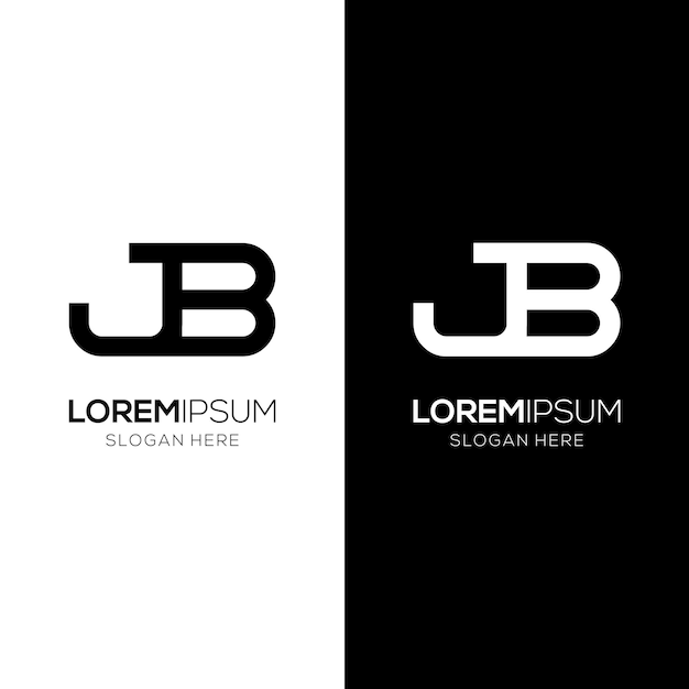 An elegant J B logo design template for modern companies