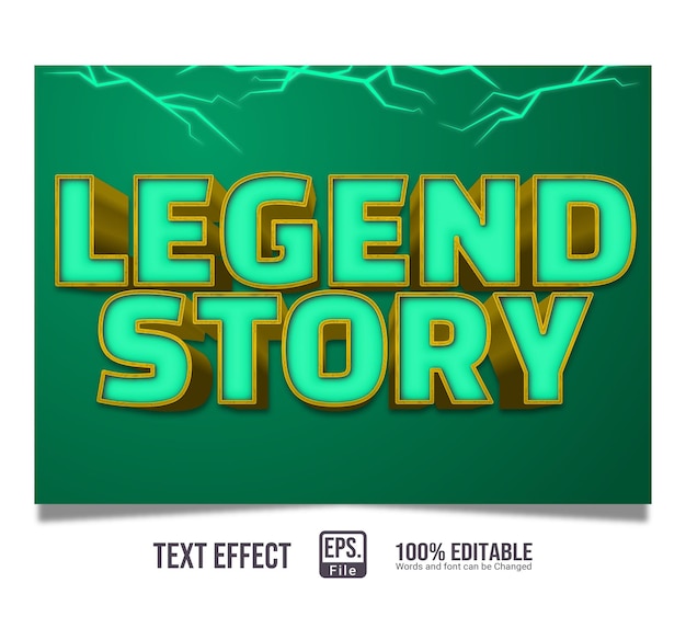 Elegant legent story editable text effect style