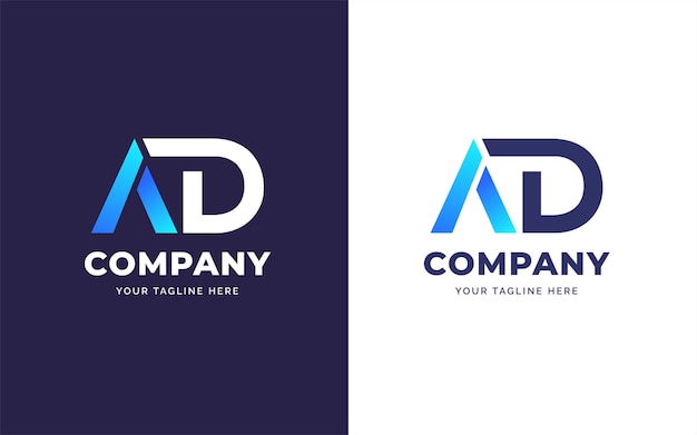 Elegant Letter A and D Logo Design Template