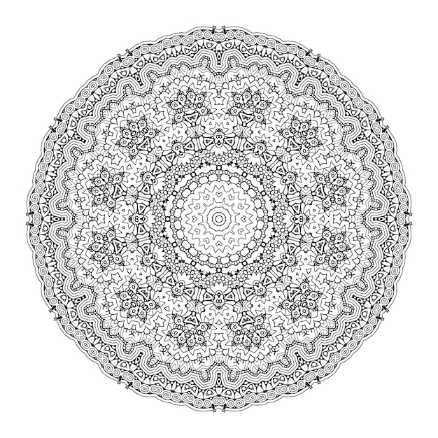 elegant line art mandala design