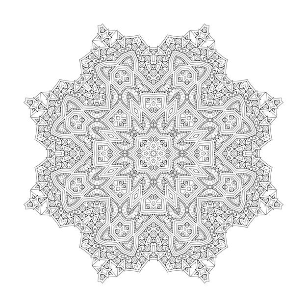 elegant line art mandala design