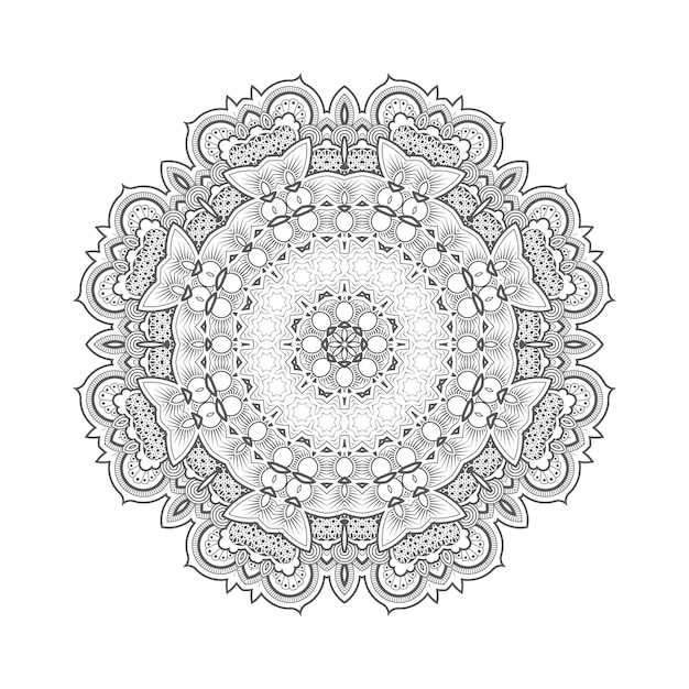 elegant line art mandala design