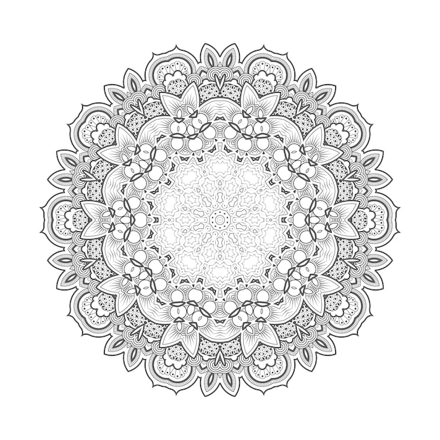 elegant line art mandala design