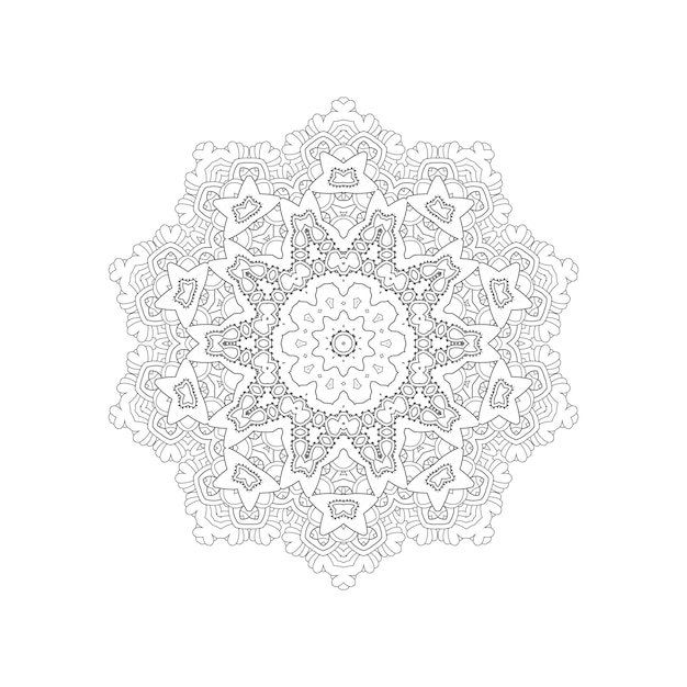 elegant line art mandala vector for design