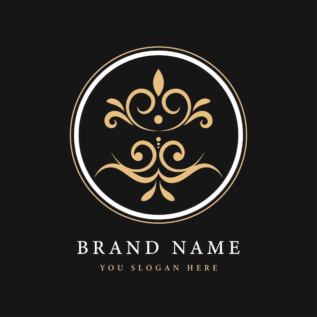 elegant logo brand name concept