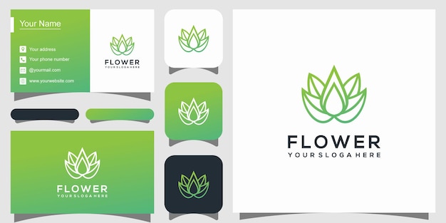 Elegant lotus flower logo template