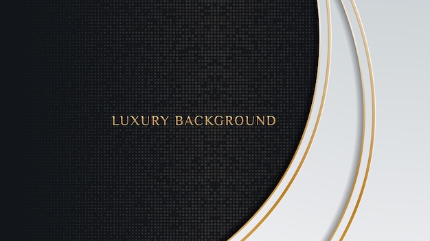 Elegant luxury black white background with diagonal gold lines element and glitter