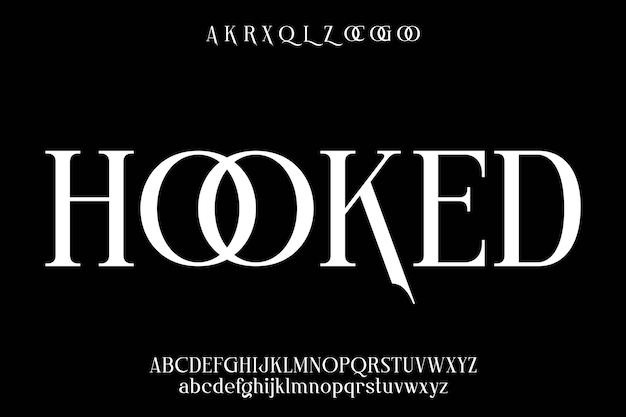 Elegant luxury display font vector with alternate and ligature