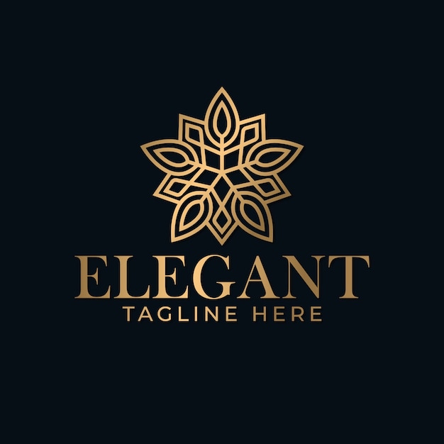 Elegant and Luxury Flat mandala logo design template for spa and massage business.