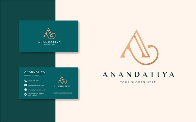 Elegant luxury letter A monogram logo design