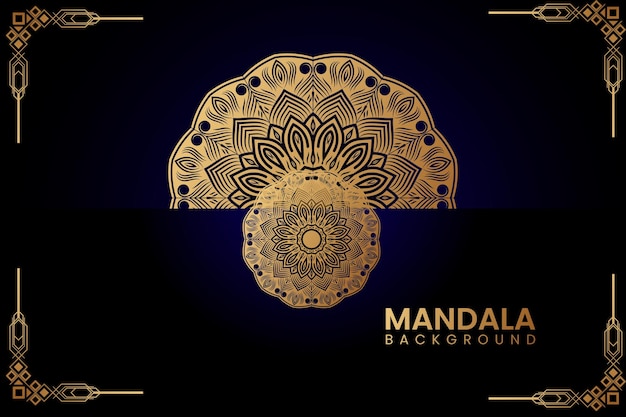 Elegant Luxury mandala background with gold decorations