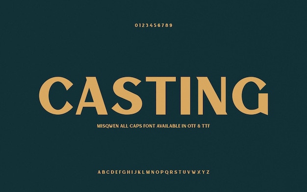 Elegant and luxury modern font or alphabet set