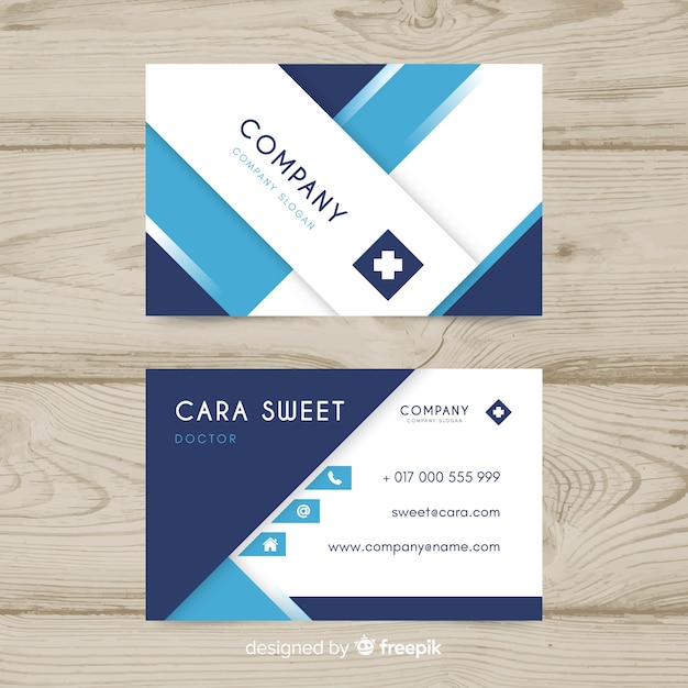 Elegant medical business card concept