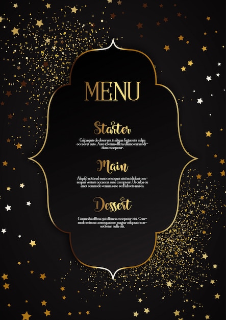 Elegant menu design 