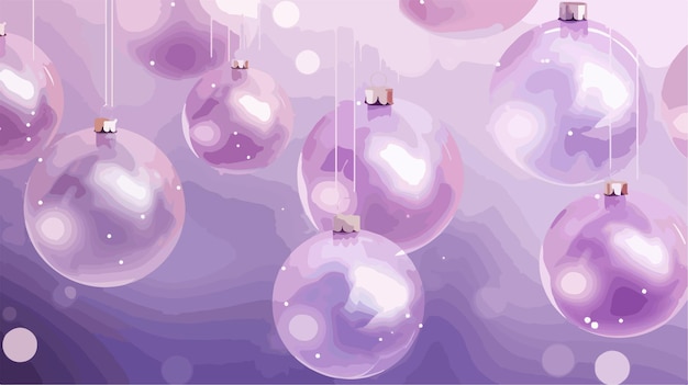 Vector elegant merry christmas and happy new year xmas lilac background