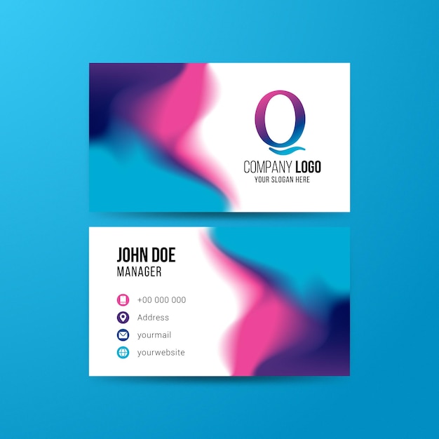 Elegant Mesh Gradient Bussiness card Abstract Template