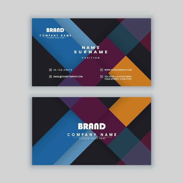 Elegant minimal business card template