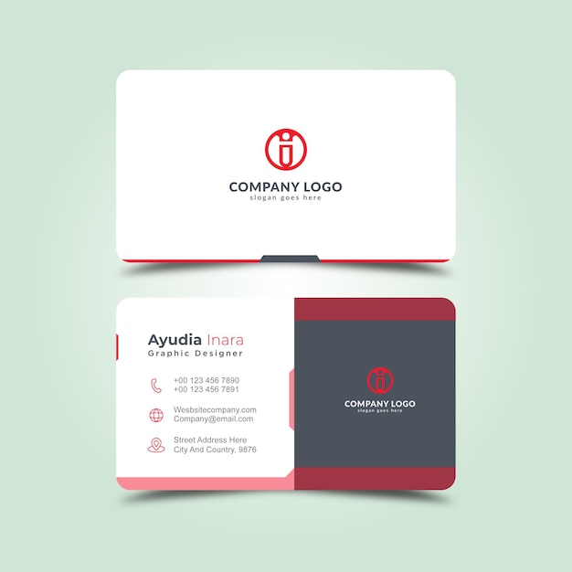 Elegant minimal business card template