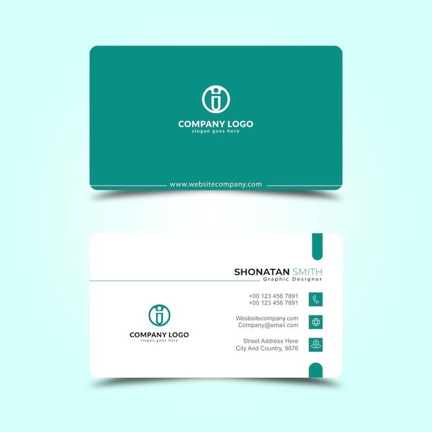 Elegant minimal business card template