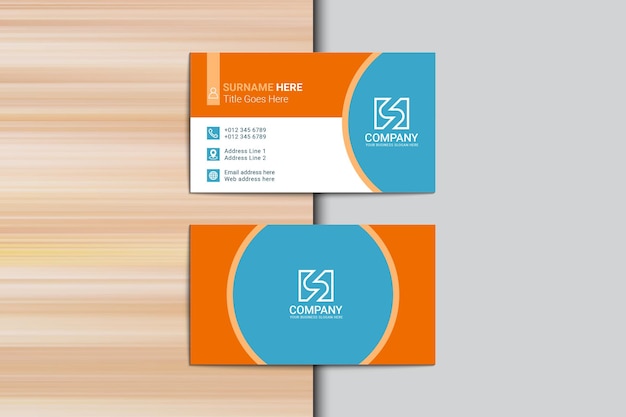 Elegant minimal business card template