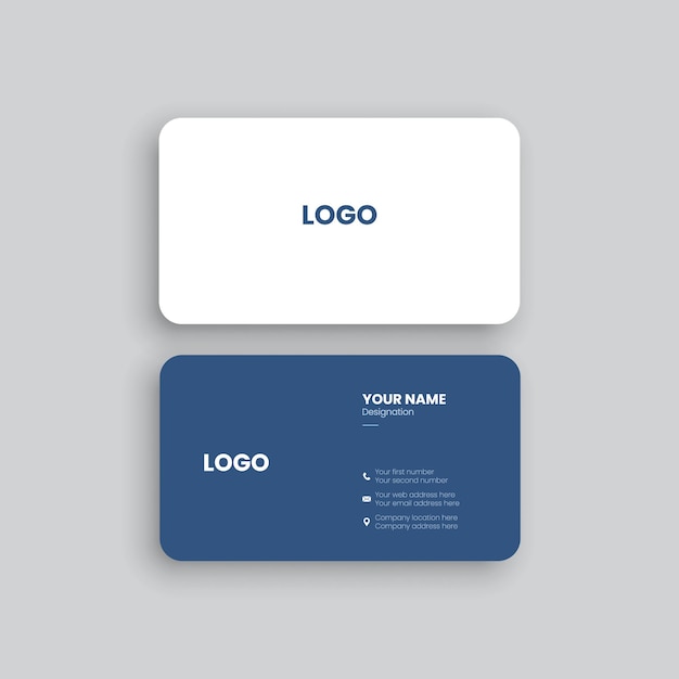 Elegant minimal and clean business card template