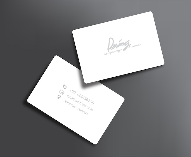 Vector elegant minimal modern business card design template mock up