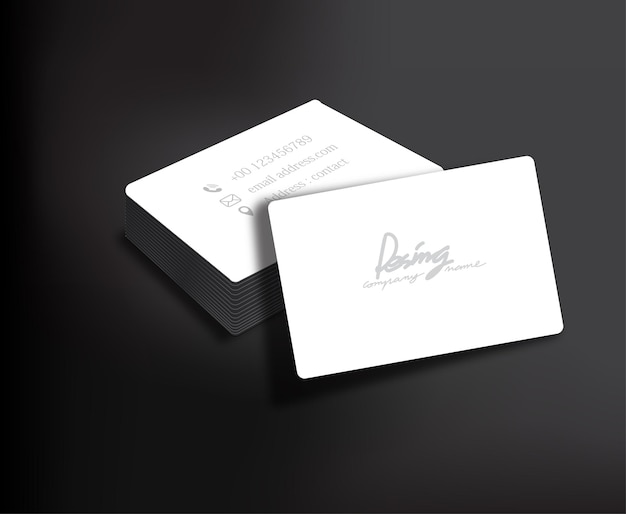 Vector elegant minimal modern business card design template mock up