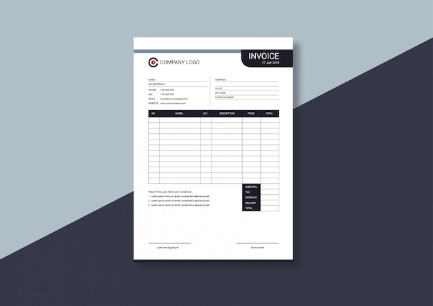 Elegant Minimalist Invoice Template