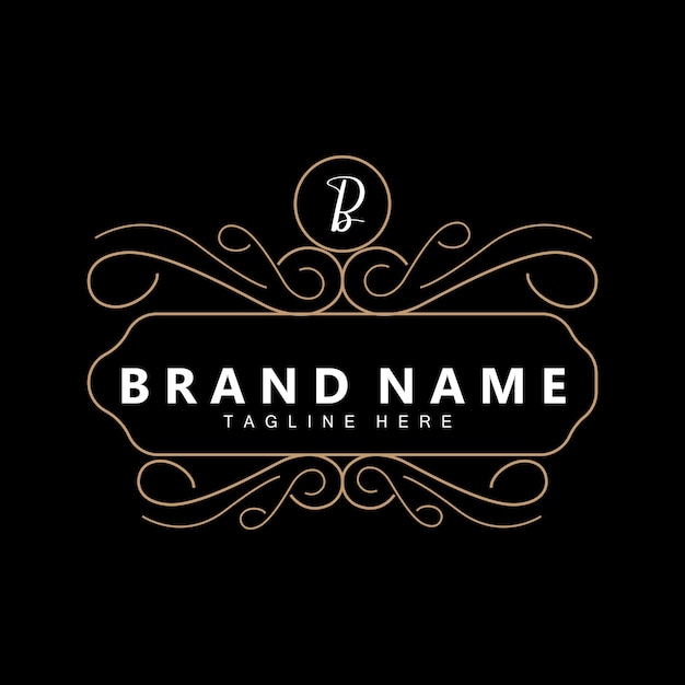 Elegant Minimalist Ornament Logo Template Luxury Ornament Wedding Decoration Business Batik Style Invitation Batik Frasion Initial Brand Design