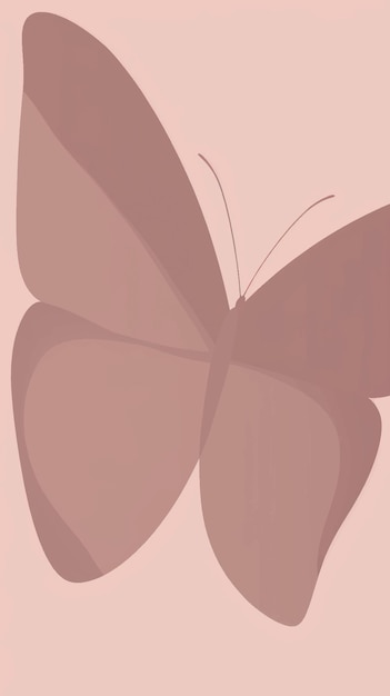 Vector elegant minimalistic butterfly silhouette