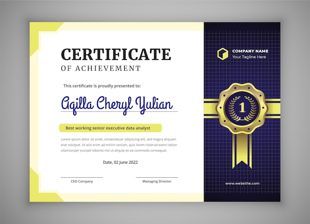 Elegant Modern Certificate Template