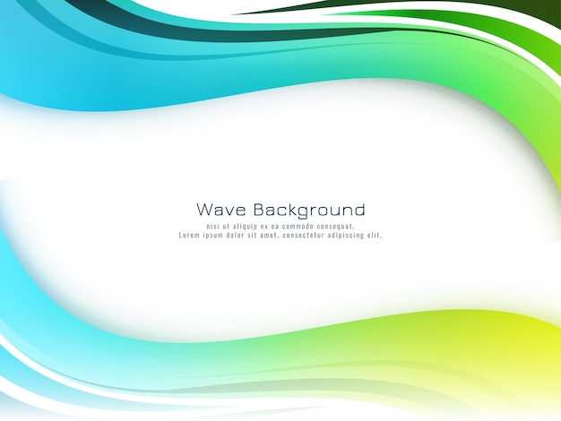 Elegant modern colorful wave dynamic design background