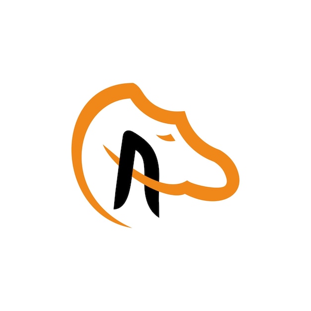 Elegant and modern letter a horse logo