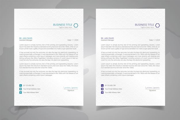 Elegant and modern letterhead design template