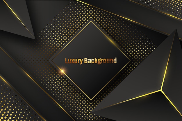 Elegant modern luxury golden abstract black background design