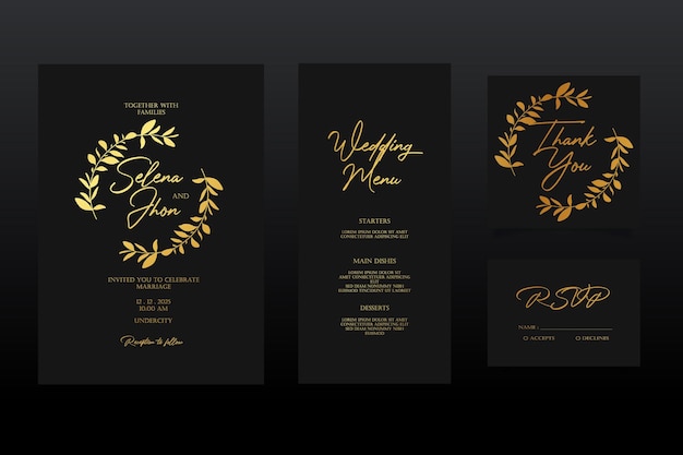 Elegant Modern Luxury Weeding Invitation Card