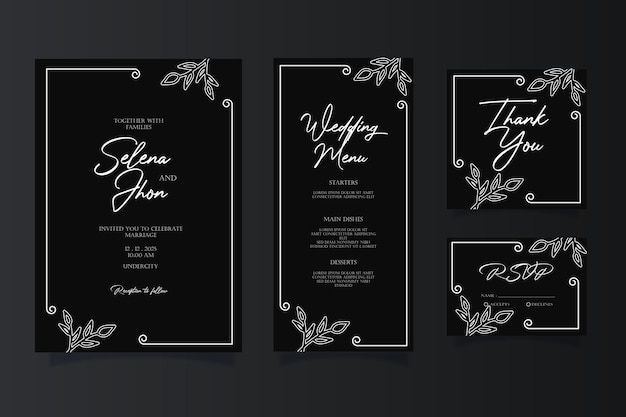 Elegant Modern Luxury Weeding Invitation Card