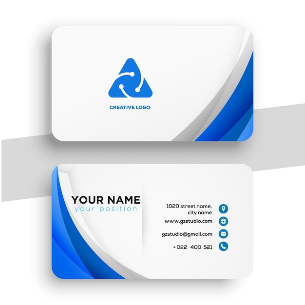 Elegant Modern professional business card free vector