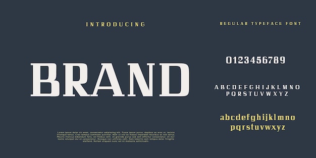 Elegant and modern serif alphabet font uppercase and numberfonts victorian typeface