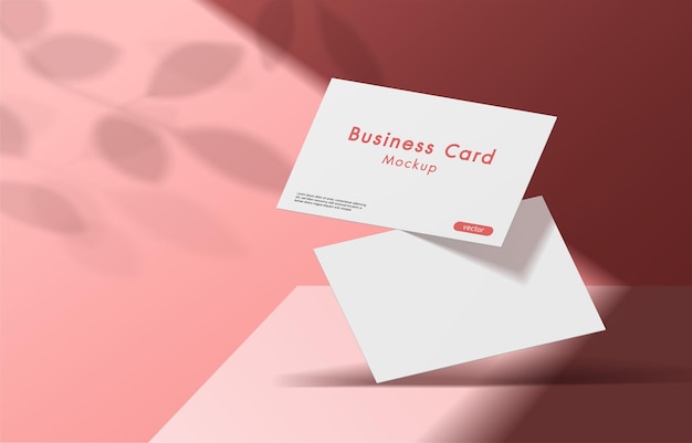 Elegant and modern white business cards mockup