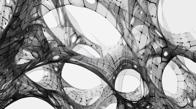 Vector elegant monochrome abstract asymmetric structure design