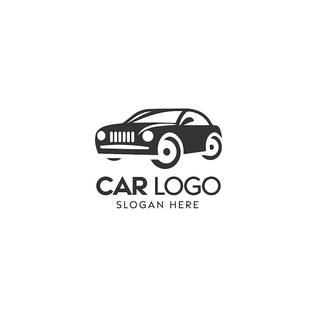 Elegant Monochrome Car Logo Depicting a Classic Vehicle Design