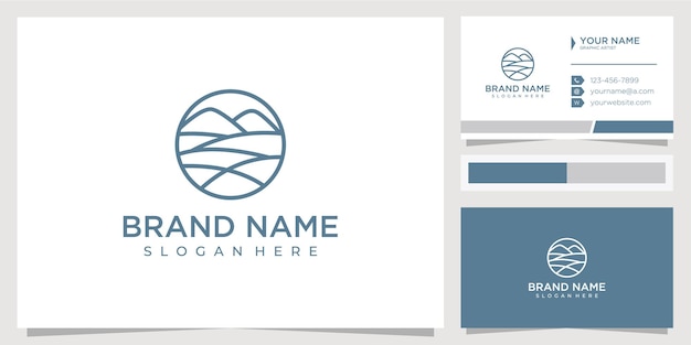 Elegant mountain land logo design inspirations