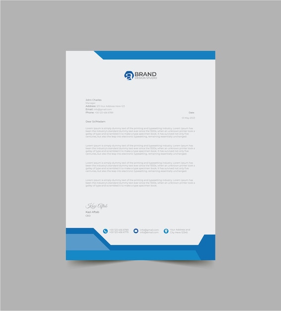 Elegant Nice Letterhead Template Design