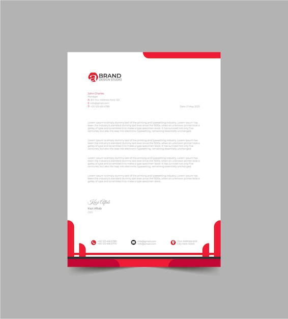 Elegant Nice Letterhead Template Design